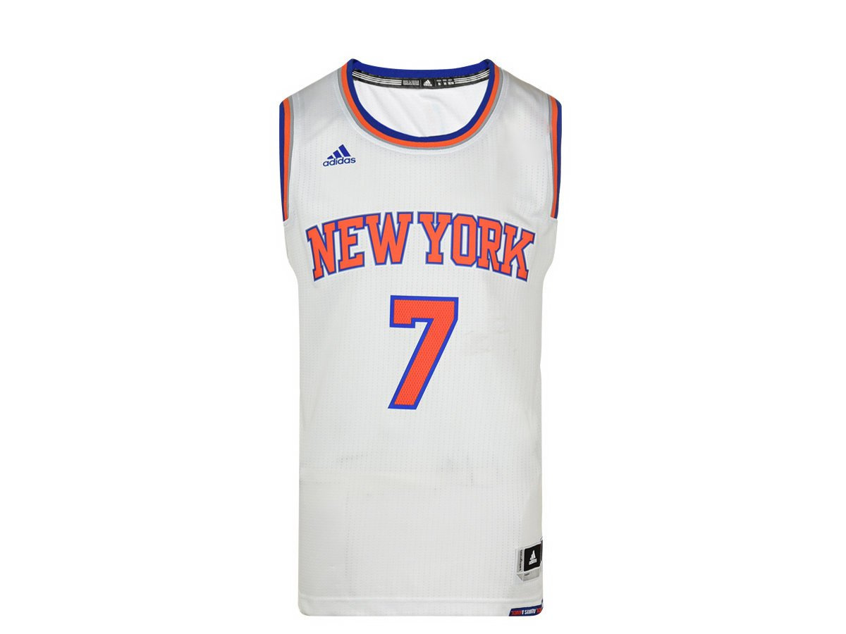 Adidas NBA Swingman Jersey New York Knicks Carmelo Anthony Blanc 7 A45962 Basketball