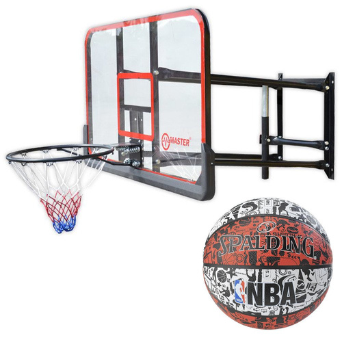 Basketball Backboard MASTER 140 x 80 cm + Spalding NBA Graffiti USA