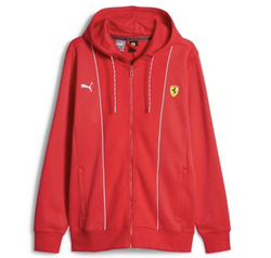 Men's sports hoodie Puma Ferrari Race HDD Sweat Jacket Rosso Corsa Zipped - 620942-02