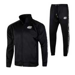 Men's sports tracksuit black white set Extreme Hobby Style