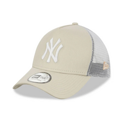 New Era 9FORTY NY New York Yankees Stone A-Frame Trucker Cap - 12523893