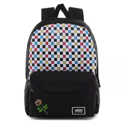 Vans Glitter Check Realm Backpack - VN0A48HGUX9 Custom Rose