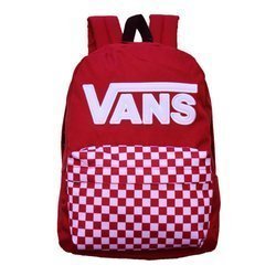 Vans New Skool Checkerboard White/Red Backpack - VN0002TL976