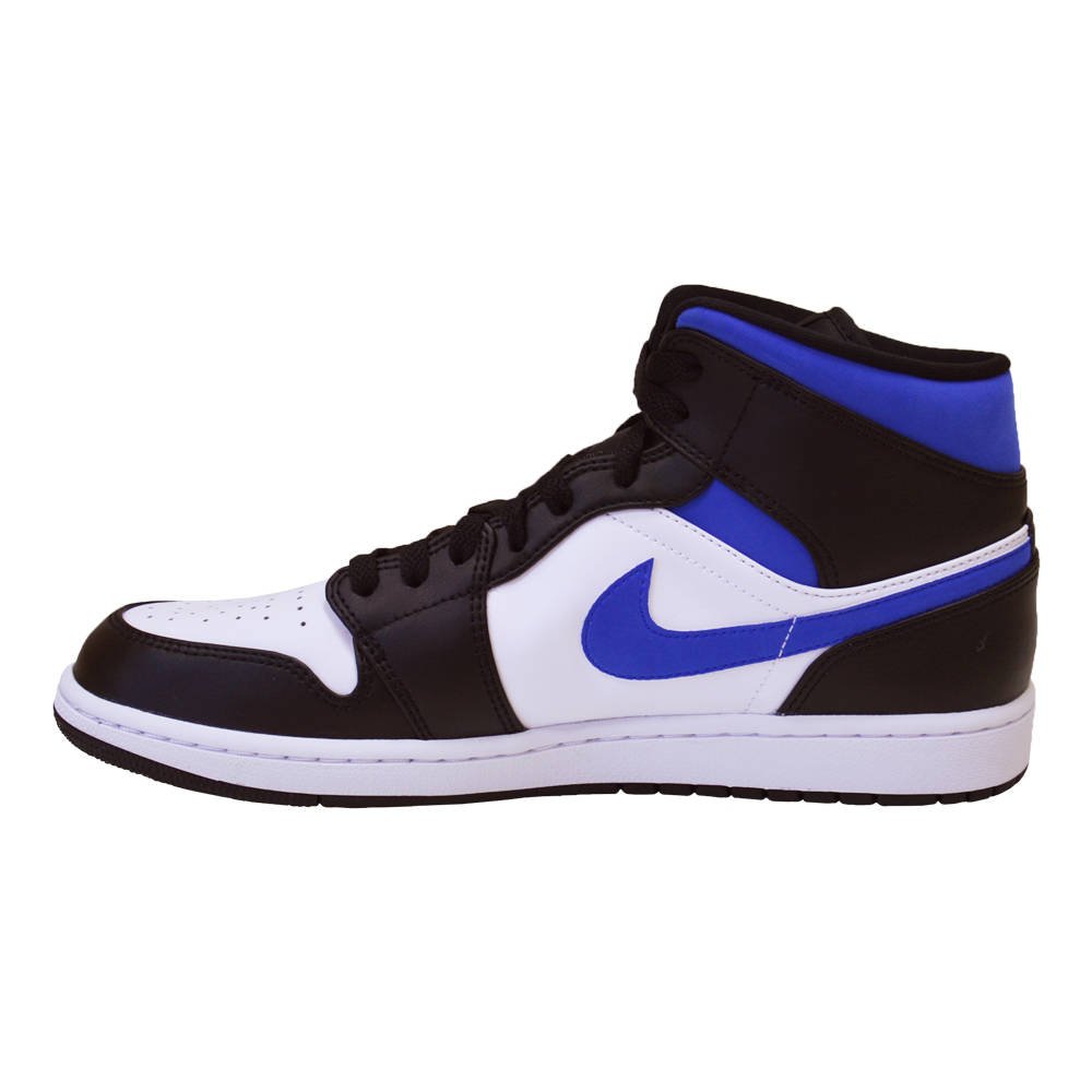 Air Jordan 1 Mid Black White Royal Shoes - 554724-140 | Shoes ...