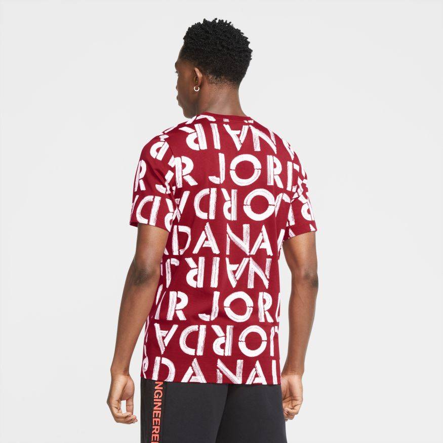 Air Jordan M J LBRAND SS AOP CREW T-shirt - CN3586-687 687 | Clothing ...