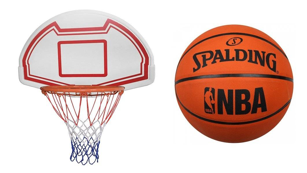 Basketball Backboard MASTER 90 x 60 cm + Spalding Basketball