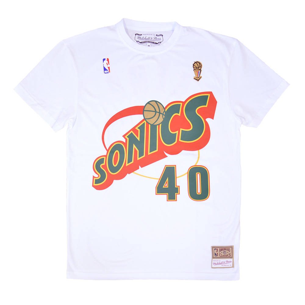 Shawn Kemp Autographed All Star Mitchell & Ness White Basketball Jersey (Large) - BAS