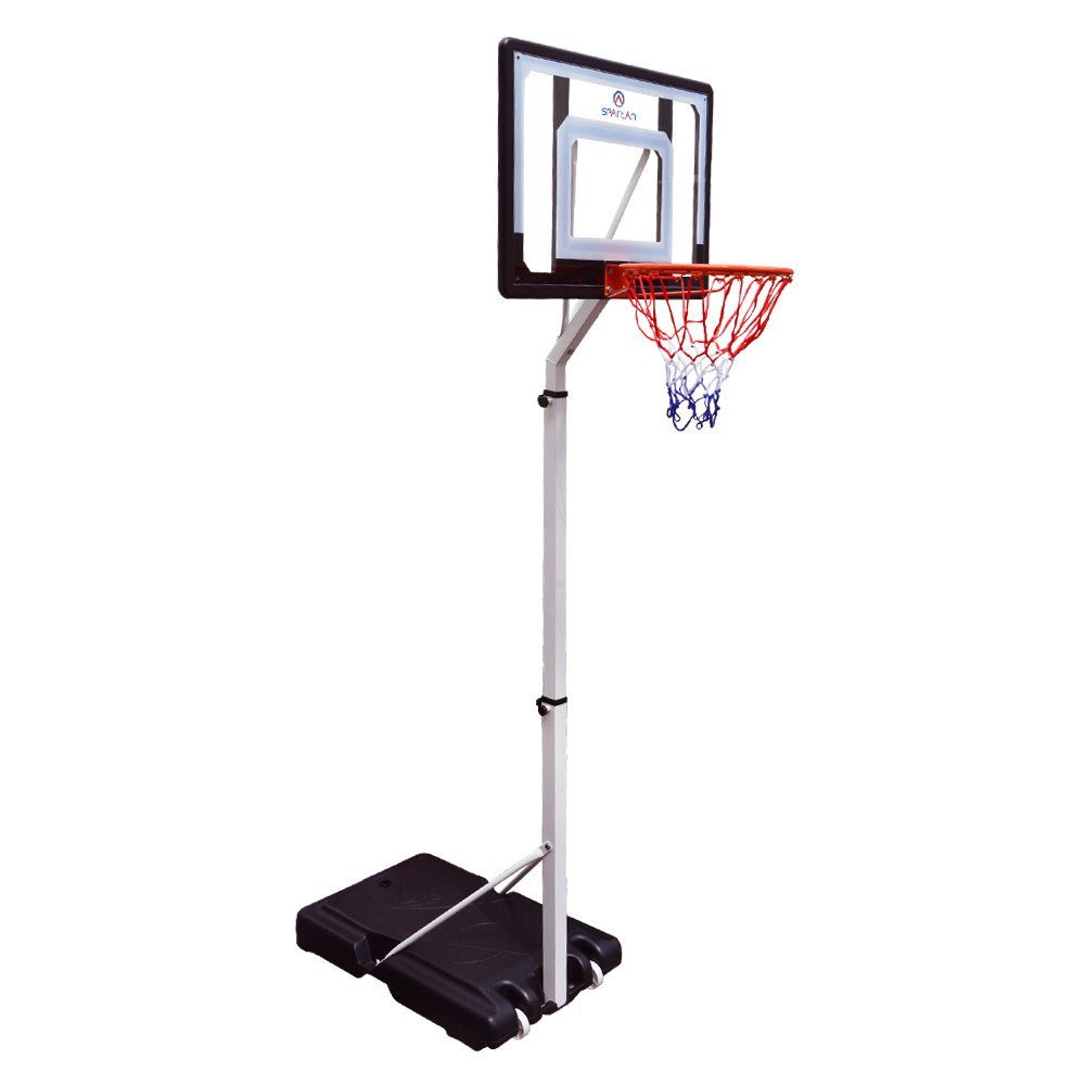 Spartan Portable Basketball Stand 1158 + Spalding NBA Silver