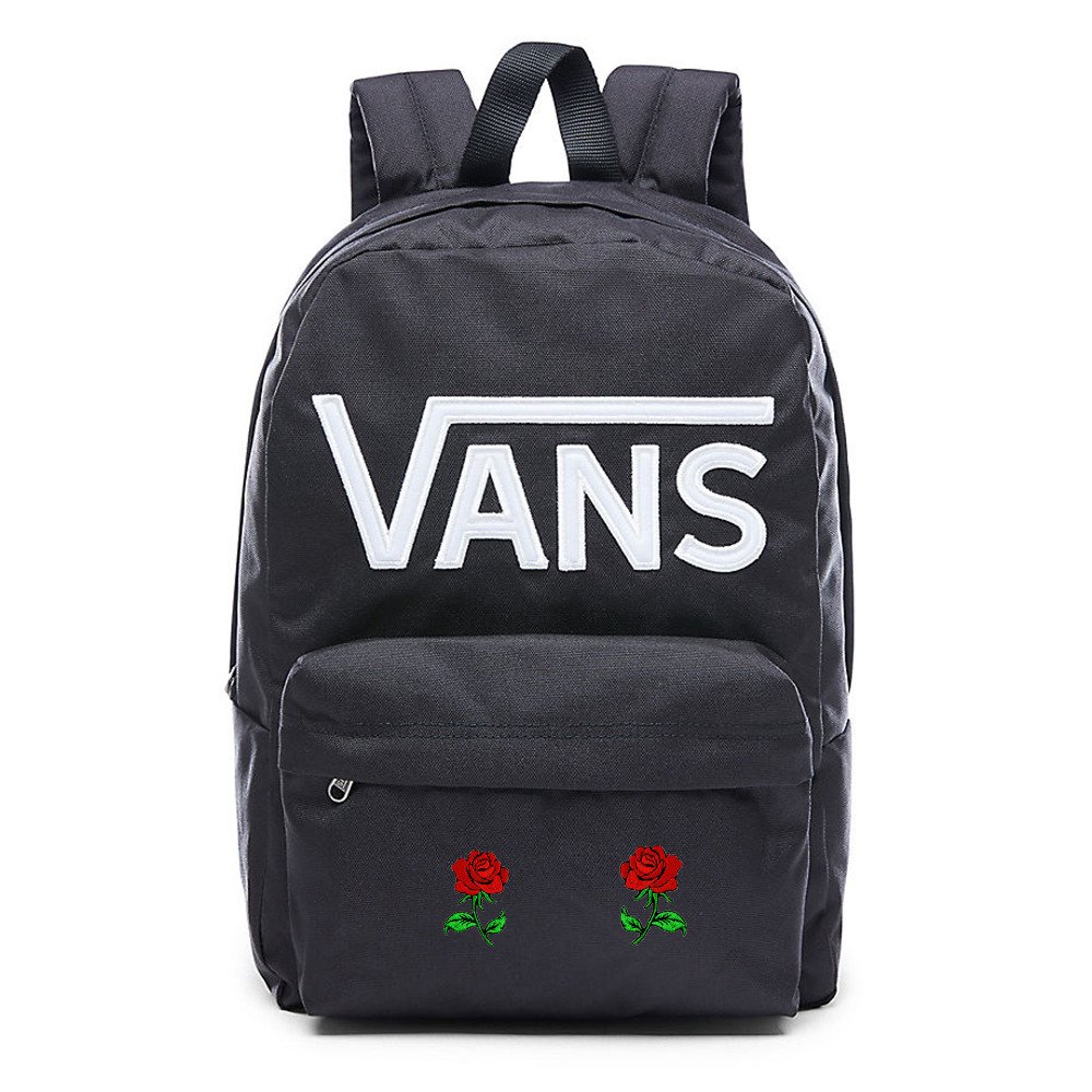 VANS - New Skool Backp Backpack Custom Roses - VN0002TLY28 000 Roses ...