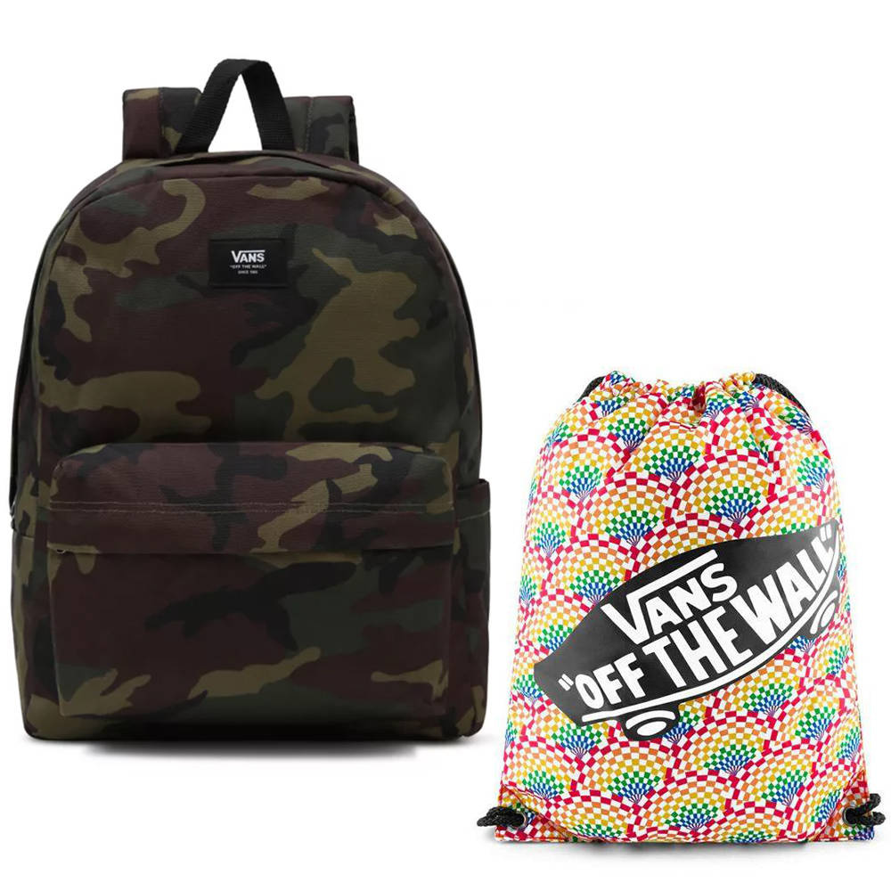 Vans Old Skool Camo Backpack VN0A5KHQ97I + Benched Bag Accessories