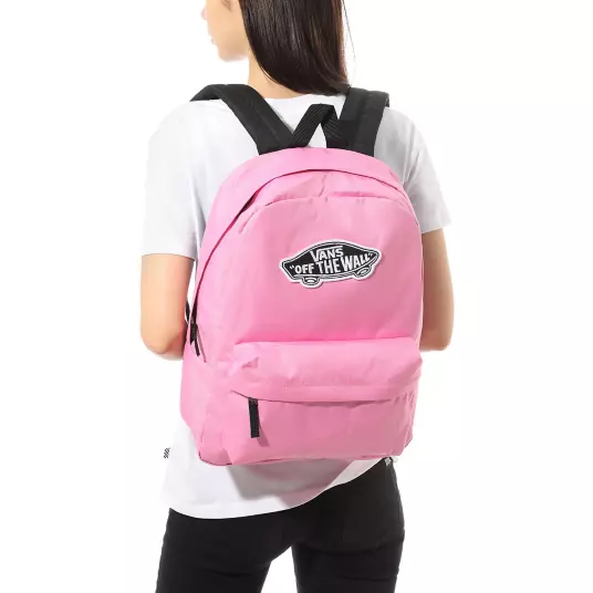 Vans Realm Fuchsia Pink Backpack Custom Roses VN0A3UI6UNU Roses