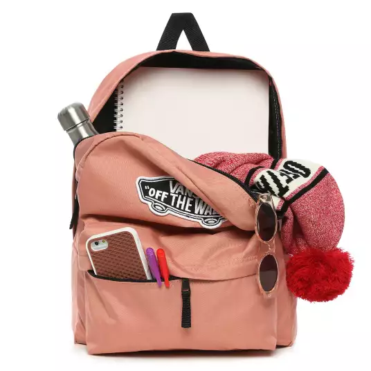 vans realm rose backpack