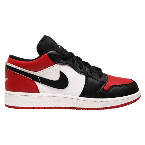 Air Jordan 1 Low GS Bred Toe - 553560-612