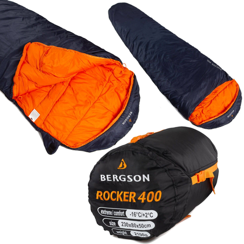 Bergson Rocker 400 Tourist Sleeping Bag Asphalt/Navy 