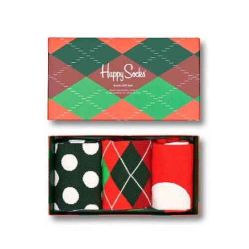 Happy Socks Gift Box 3-pack Holiday Classics - XHCG08-4300