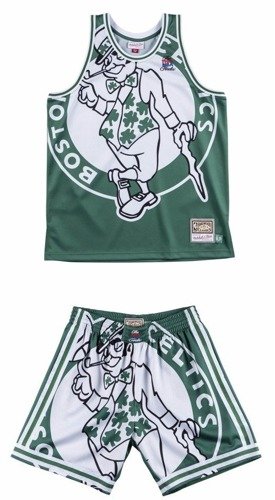 Mitchell & Ness NBA Big Face Boston Celtics Jersey + Shorts