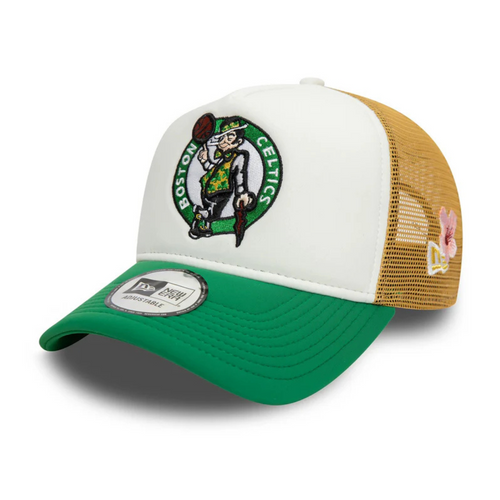 New Era 9FORTY NBA Boston Celtics Flower A-Frame Trucker Adjustable Cap - 60595276