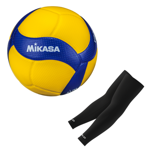 Set Mikasa Volleyball Matchball V300W + COLO volleyball arm sleeves
