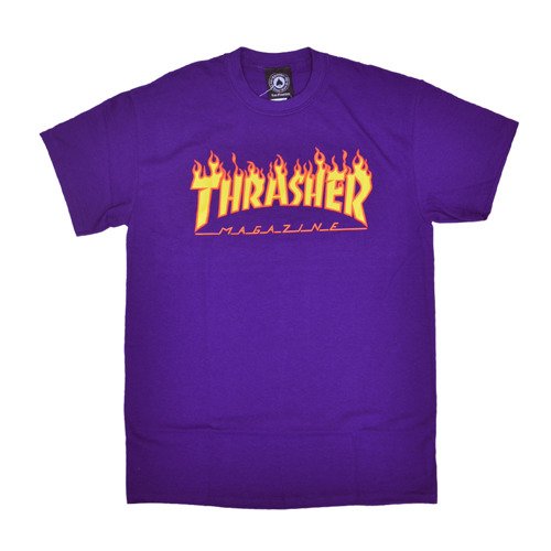 Thrasher Flame Logo Purple - 144542 | Clothing \ Casual Wear \ T-Shirts ...