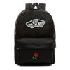 VANS Realm Backpack VN0A3UI6BLK + Custom Red Rose