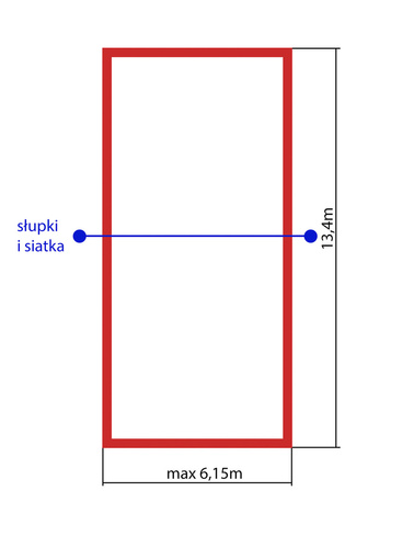 RomiSport Adjustable Court Lines Blue max 9 x 18m - Lin000016