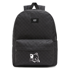 Vans Old Skool Check Backpack black VN0A5KHRBA51 + Custom Cat