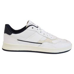 Men's sports shoes Tommy Hilfiger Retro Court Mix Cupsole White Sneakers - FM0FM04006 YBR