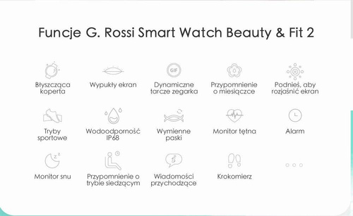 Zegarek Smart Watch G.RSWBF2-4D2-2  r.gold/black