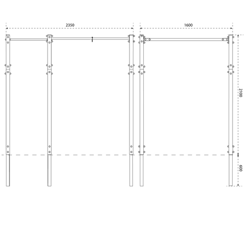 Pull-up bar  external garden ladder K-SPORT - KSOZ009