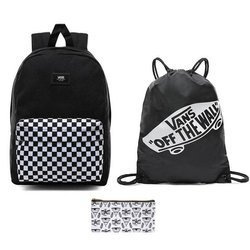 VANS New Skool Checkerboard Batoh + Pancil Pouch + Benched Bag