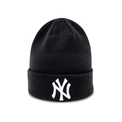 New Era MLB NY New York Yankees Essential Black Cuff Beanie Hat Black - 12122728