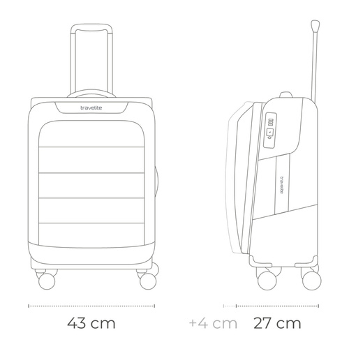 Travelite Skaii Panoramic Blue Suitcase / Travel Bag - 092648-25