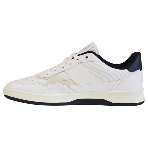 Men's sports shoes Tommy Hilfiger Retro Court Mix Cupsole White Sneakers - FM0FM04006 YBR