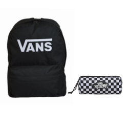 Vans Old Skool Print Backpack Black - VN000H50BLK1 + Pencil Pouch