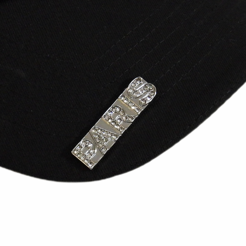 Karl Lagerfeld Paris Black Adjustable Cap with pins - L5WH7947 blk