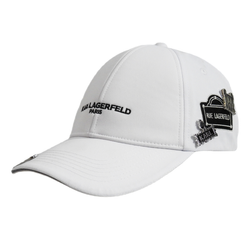 Karl Lagerfeld Paris White Adjustable Cap with pins - L5WH7947-wht