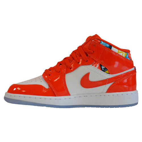 Air Jordan 1 Mid Barcelona Sweater Red Patent - DC7248-600