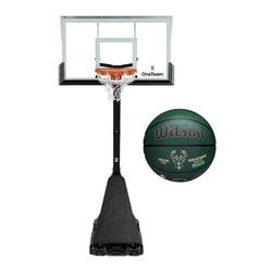 Set to Basketball Portable Stand OneTeam + Wilson NBA Giannis Antetokounmpo Milwaukee Bucks Ball