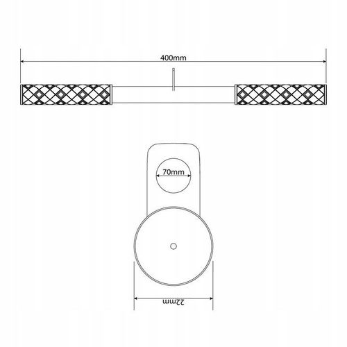 Straight bar handle for gym pulley K-SPORT - U001
