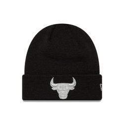 New Era NBA Chicago Bulls Metallic Black Cuff Knit Beanie Hat - 60691272