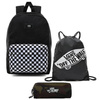 VANS New Skool Checkerboard Backpack-VN0002TL2OB + Pencil Pouch + Benched Bag