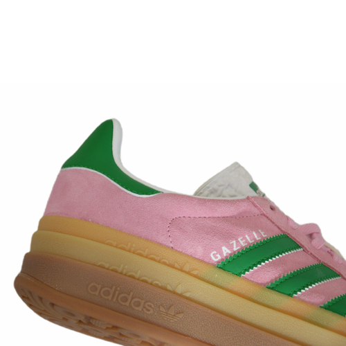Adidas Gazelle Bold Shoes Bold True Pink / Green / Cloud White - IE0420