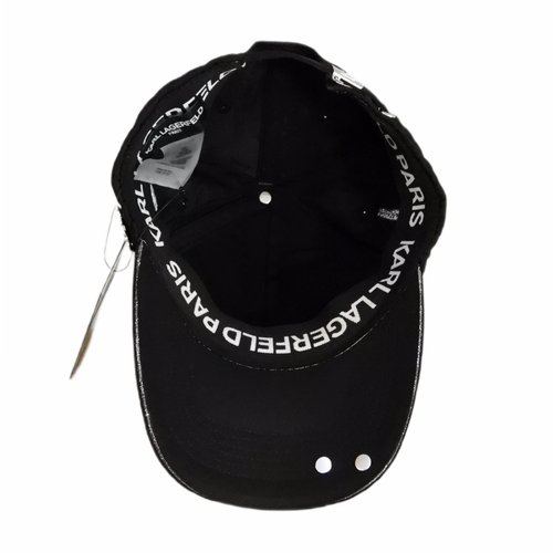 Karl Lagerfeld Paris Black Adjustable Cap with pins - L5WH7947 blk
