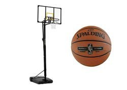 Basketball set + Spalding NBA Platinium Streetball Outdoor Basketball