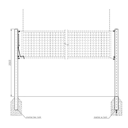 PRO beach volleyball set, aluminum posts - S0086