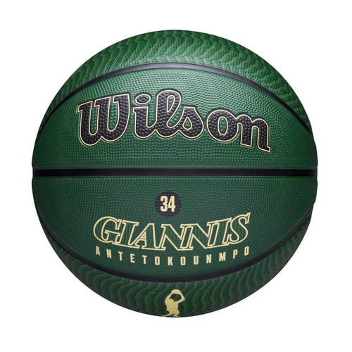 Set to Basketball Portable Stand OneTeam + Wilson NBA Giannis Antetokounmpo Milwaukee Bucks Ball