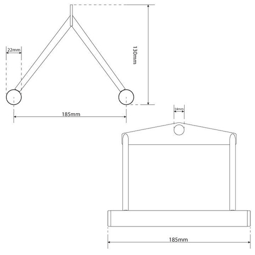 Double triangular handle for the multi-gym pulley K-SPORT - U007