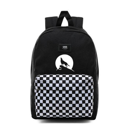 VANS New Skool Checkerboard Backpack Custom Wolf - VN0002TL2OB