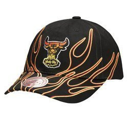 Mitchell & Ness NBA Chicago Bulls Flamez Strapback Cap - 6LUXMM20018 CBUBLCK