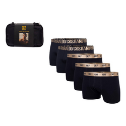 Men's Boxer Shorts CR7 Trunk 5 Pack Giftbox Black Sports Briefs Toiletry bag - 300-8123-49-2900
